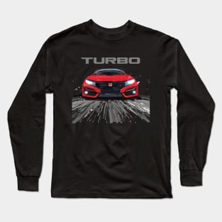 Turbo JDM Type Rallye Red FK8 Hatch anime style Long Sleeve T-Shirt